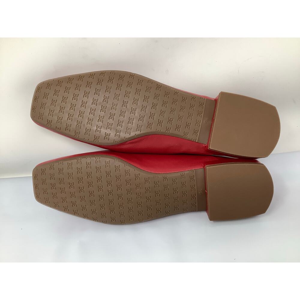 Sam Edelman Women’s 7.5M Red Leather Kasey Ballet Flat Square Toe - Picture 7 of 7